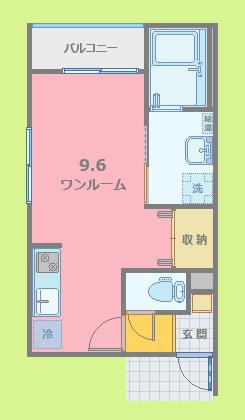 レガルバ橋本(ワンルーム/3階)の間取り写真