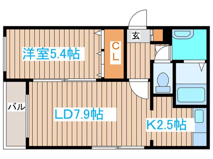 EーHORIZON宮の森(1LDK/2階)の間取り写真