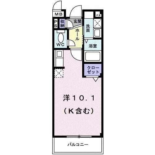 グラン・シエロ(ワンルーム/3階)の間取り写真