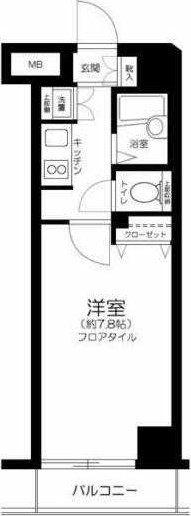 LE-LION SHINJUKU-OCHIAI(1K/1階)の間取り写真