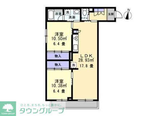 SCENE ZERO(2LDK/2階)の間取り写真