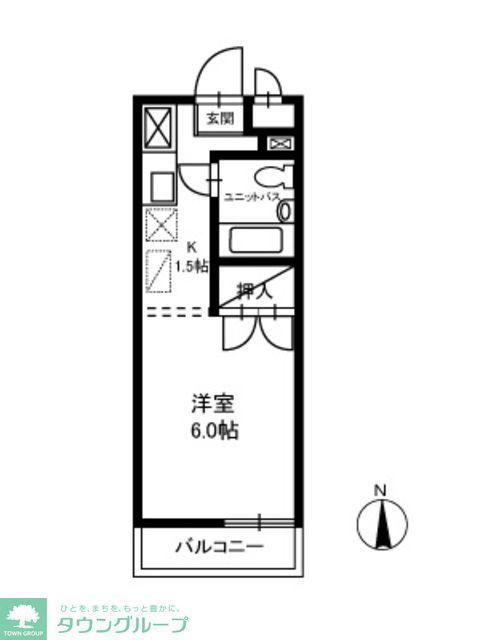 アーバンライフ(1K/2階)の間取り写真
