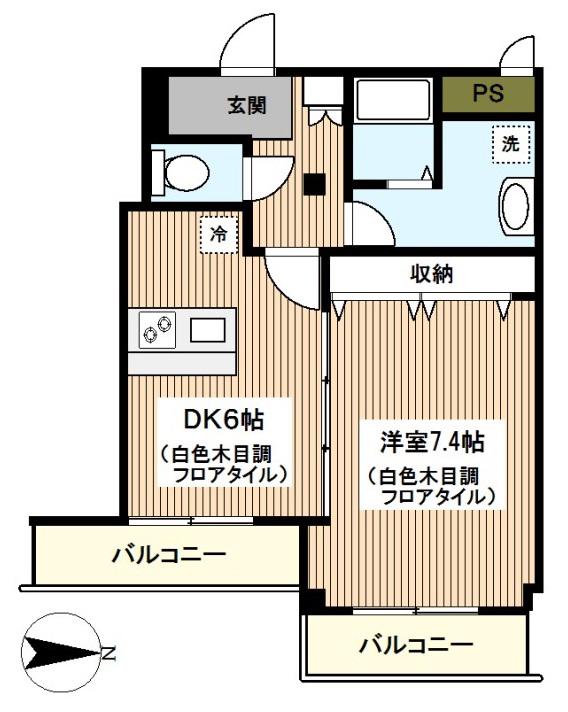 KOYO保土ケ谷レジデンス(1DK/3階)の間取り写真