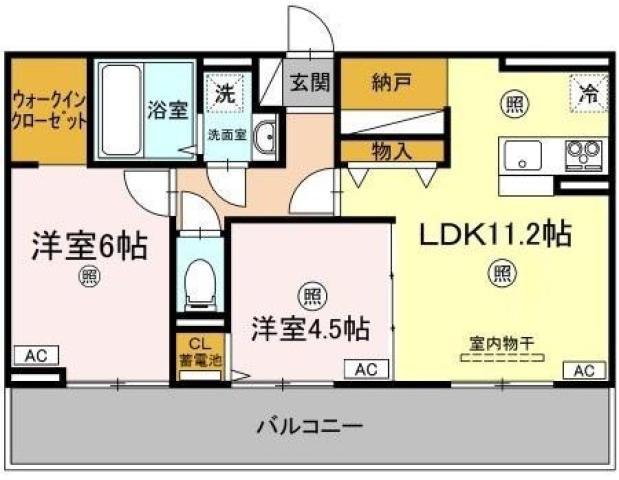 サンセール問屋町(2LDK/2階)の間取り写真