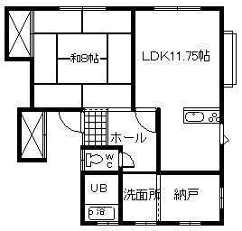 メゾン・ラポルテ(1SLDK/1階)の間取り写真