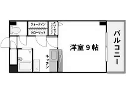 イルパラッツオ(ワンルーム/2階)の間取り写真