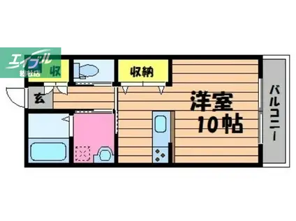 プロスペリテ(ワンルーム/1階)の間取り写真