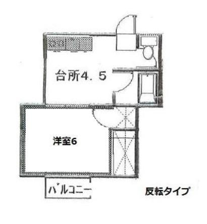 三井コーポ(1DK/2階)の間取り写真