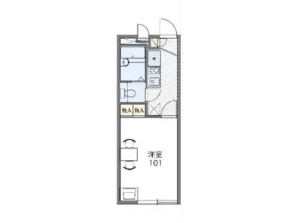 レオパレスSUZUKI(1K/2階)の間取り写真