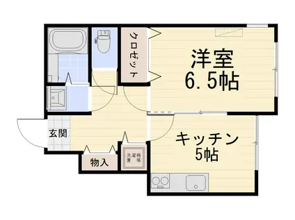 グリーンサイト(1DK/1階)の間取り写真