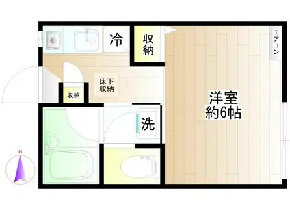 リリーハウス(1K/1階)の間取り写真