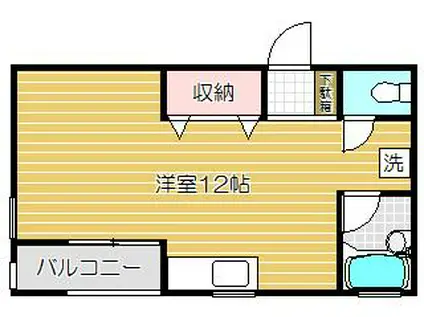 飯泉アパート(ワンルーム/2階)の間取り写真
