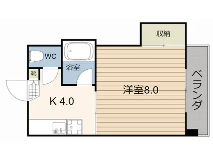 赤塚ビル(1K/3階)の間取り写真