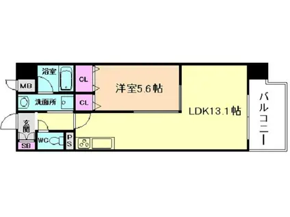 SPERANZA塚本(1LDK/3階)の間取り写真