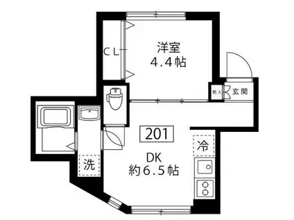 FACTORY NAKAMEGURO(1LDK/2階)の間取り写真