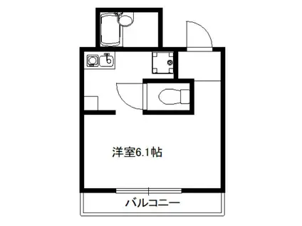 ビオス京都西陣アヤナス(1K/2階)の間取り写真