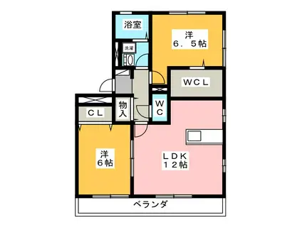 マ・メゾン(2LDK/3階)の間取り写真