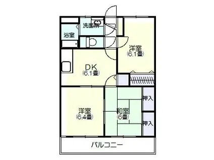 サザンメトロ233(3DK/3階)の間取り写真