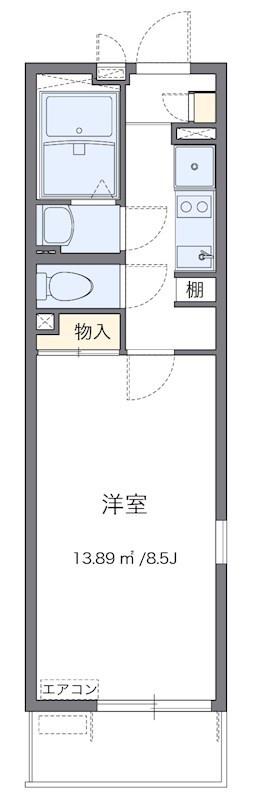 ひまわり(1K/3階)の間取り写真