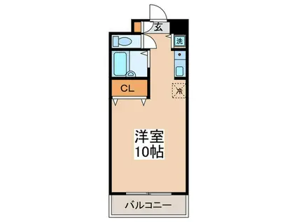 ルーラル宮崎台(ワンルーム/1階)の間取り写真