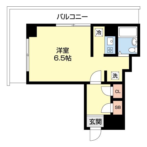 リバティプラザ本町(ワンルーム/10階)の間取り写真
