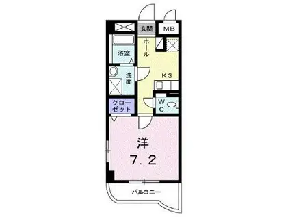 エレガンスガーデン(1K/2階)の間取り写真