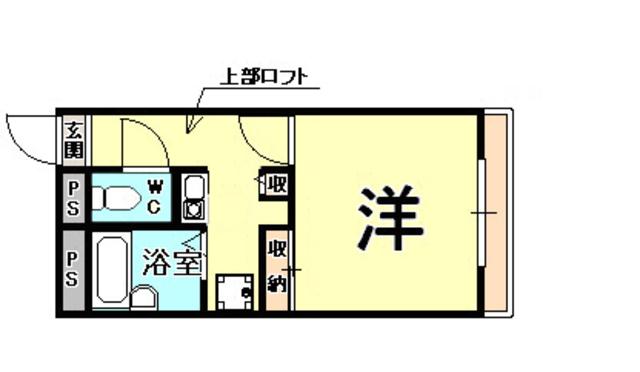 レオパレス甲子園高潮町II(1K/1階)の間取り写真