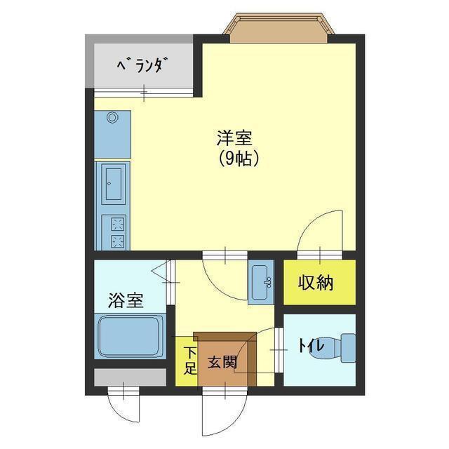 パンプキン(ワンルーム/2階)の間取り写真