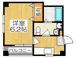 ELLE21(1K/2階)の間取り写真