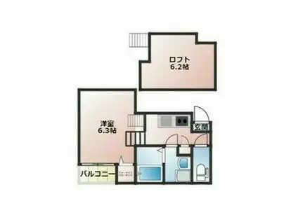 アルテミス新栄(1K/1階)の間取り写真