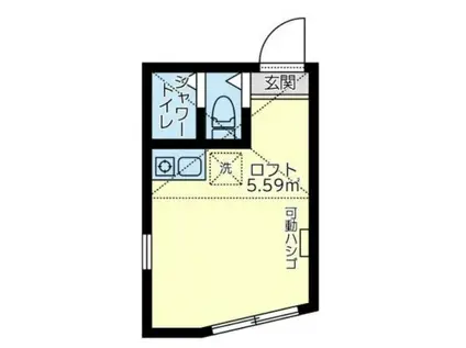 ユナイト黄金町スカンジナヴィア(ワンルーム/2階)の間取り写真