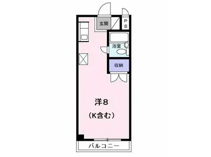 ウインク松木(ワンルーム/5階)の間取り写真