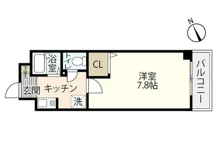 槙林ビル(1K/3階)の間取り写真