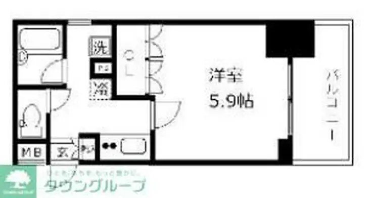 プレール・ドゥーク八丁堀 8階階 間取り
