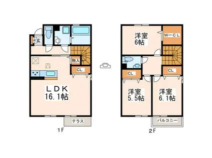 アネシス(3LDK/1階)の間取り写真
