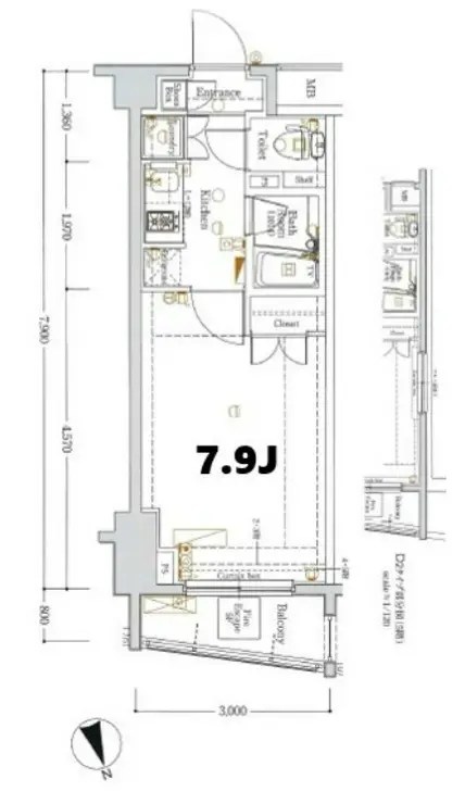 AXAS XEBEC板橋EAST 2階階 間取り