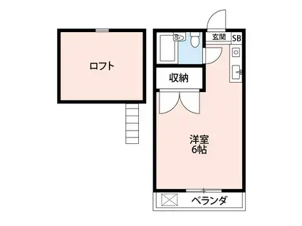 カスティル三園(ワンルーム/3階)の間取り写真