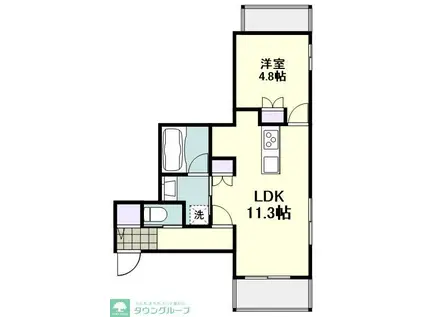 イースト SEDONA(1LDK/4階)の間取り写真