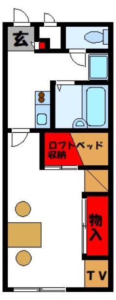 レオパレスK&YOU(1K/2階)の間取り写真