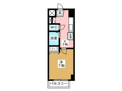 ソーシャルハイム(1K/2階)の間取り写真