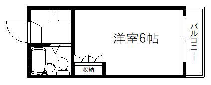 ハウス今出川(1K/3階)の間取り写真