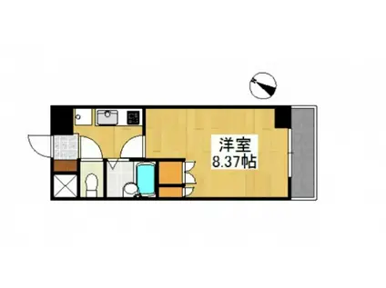 ジュネス天領I(1K/2階)の間取り写真