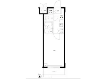 ルーブル上池台弐番館(1K/3階)の間取り写真