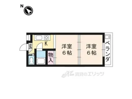 サンチェリー高田Ⅰ(2K/2階)の間取り写真