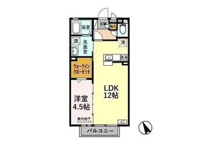 リビングタウン下新北町(1LDK/2階)の間取り写真