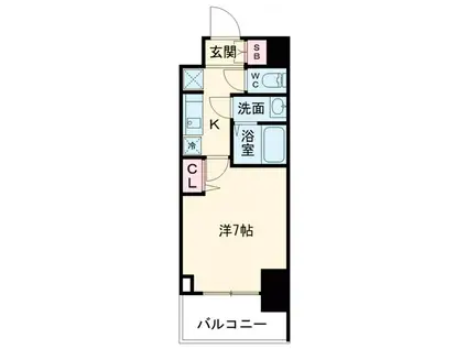 WORVE大阪本町(1K/8階)の間取り写真