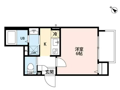 ROBOT HOME 東所沢II(1K/3階)の間取り写真