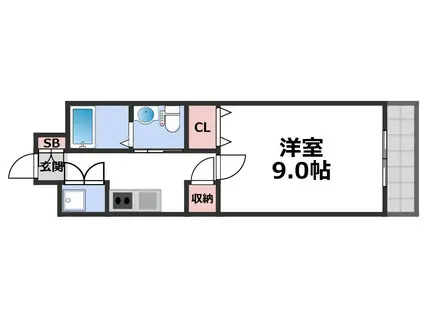 インパレス小阪(1K/2階)の間取り写真