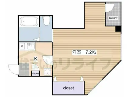 山一南大塚マンション(1K/7階)の間取り写真