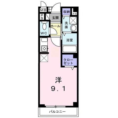 セイバリー東矢倉(ワンルーム/1階)の間取り写真